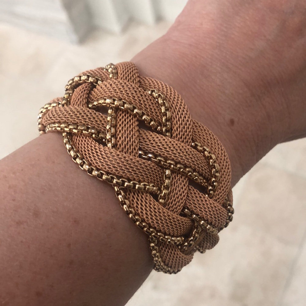 Braided Muted Gold tone Bracelet
